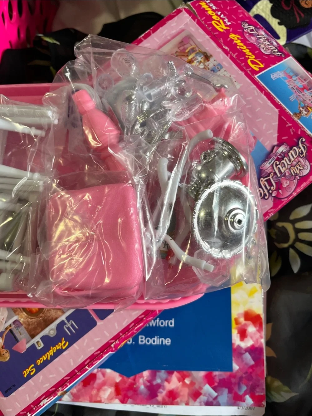 Pink Dollhouse Party Accessory Set